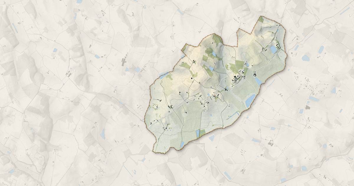 Portrait cartographique de Agmé : relief, eau, forêts, bâti et voies, calculés à partir des données de l'IGN