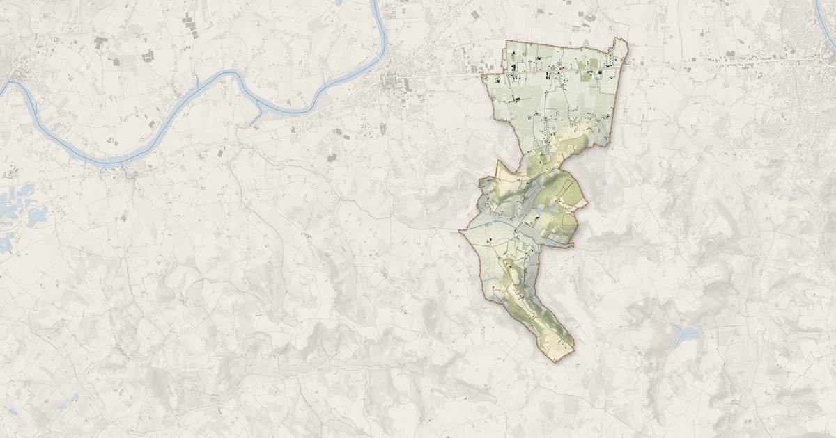 Portrait cartographique de Allez-et-Cazeneuve : relief, eau, forêts, bâti et voies, calculés à partir des données de l'IGN