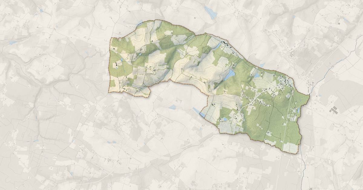 Portrait cartographique de Argenton : relief, eau, forêts, bâti et voies, calculés à partir des données de l'IGN