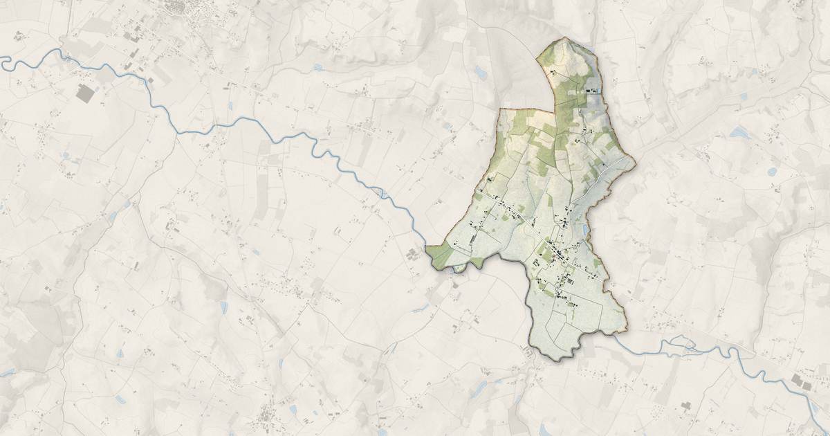 Portrait cartographique de Auriac-sur-Dropt : relief, eau, forêts, bâti et voies, calculés à partir des données de l'IGN