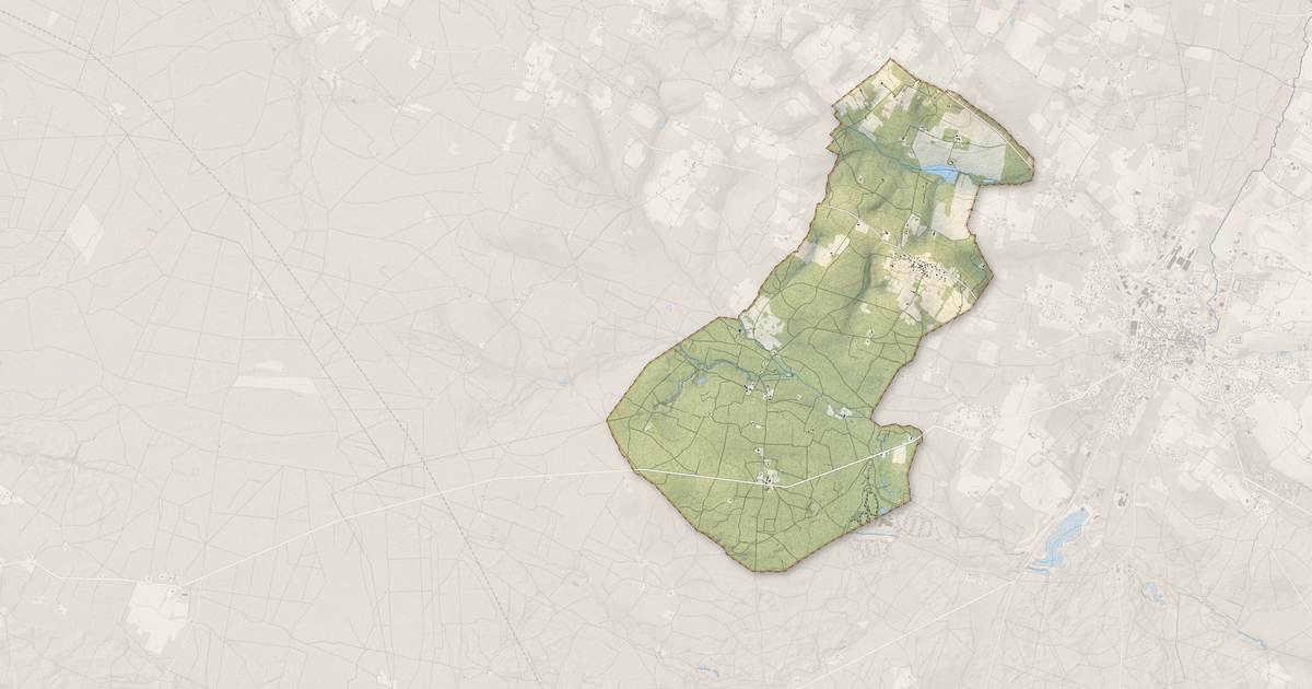 Portrait cartographique de Beauziac : relief, eau, forêts, bâti et voies, calculés à partir des données de l'IGN