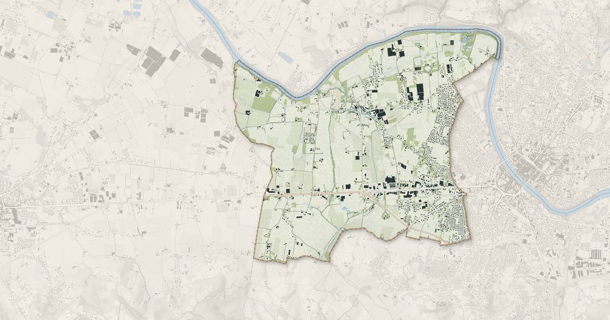 Portrait cartographique de Bias : relief, eau, forêts, bâti et voies, calculés à partir des données de l'IGN