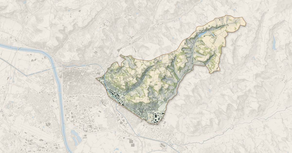 Portrait cartographique de Bon-Encontre : relief, eau, forêts, bâti et voies, calculés à partir des données de l'IGN