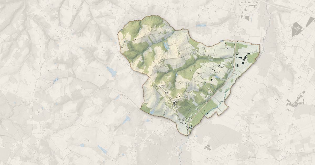 Portrait cartographique de Bouglon : relief, eau, forêts, bâti et voies, calculés à partir des données de l'IGN