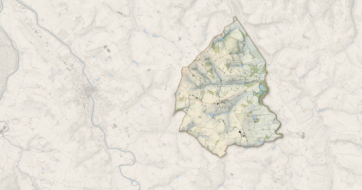 Portrait cartographique de Calignac : relief, eau, forêts, bâti et voies, calculés à partir des données de l'IGN