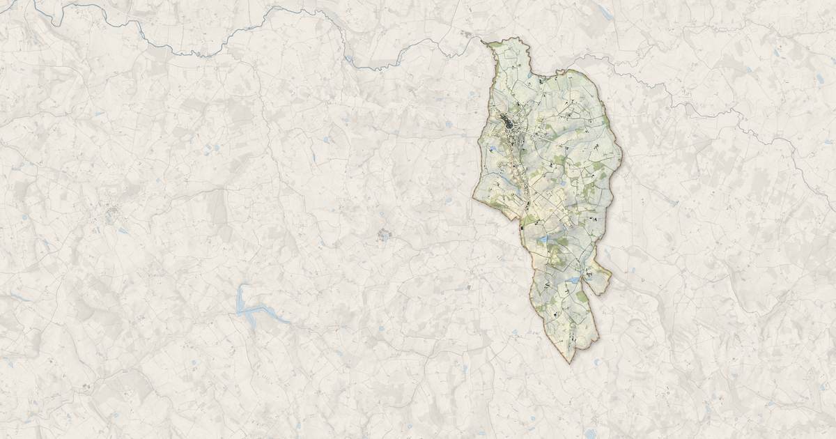 Portrait cartographique de Castillonnès : relief, eau, forêts, bâti et voies, calculés à partir des données de l'IGN