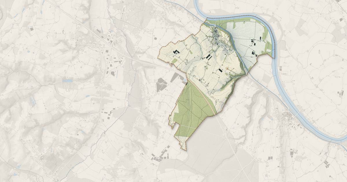 Portrait cartographique de Caumont-sur-Garonne : relief, eau, forêts, bâti et voies, calculés à partir des données de l'IGN