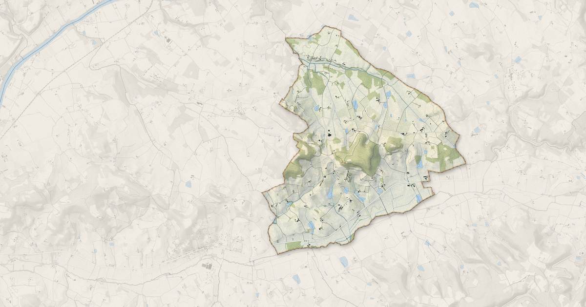 Portrait cartographique de Cazideroque : relief, eau, forêts, bâti et voies, calculés à partir des données de l'IGN