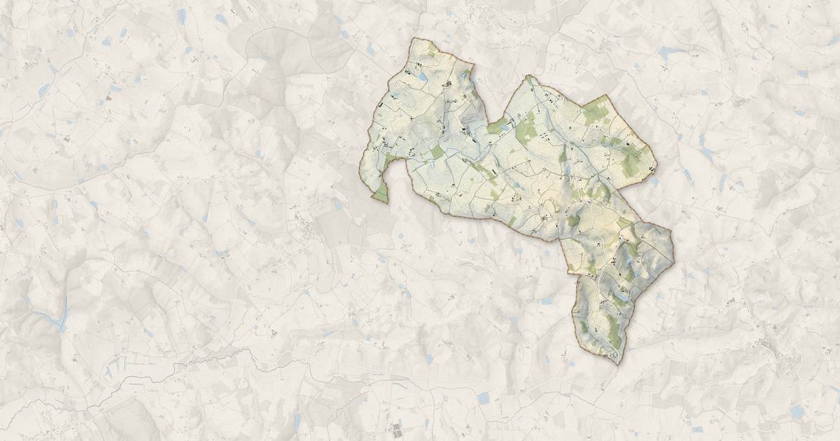 Portrait cartographique de Coulx : relief, eau, forêts, bâti et voies, calculés à partir des données de l'IGN