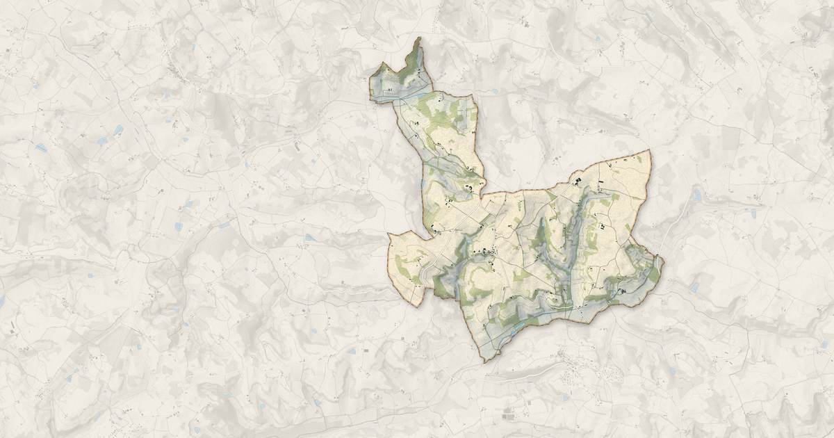 Portrait cartographique de Cours : relief, eau, forêts, bâti et voies, calculés à partir des données de l'IGN