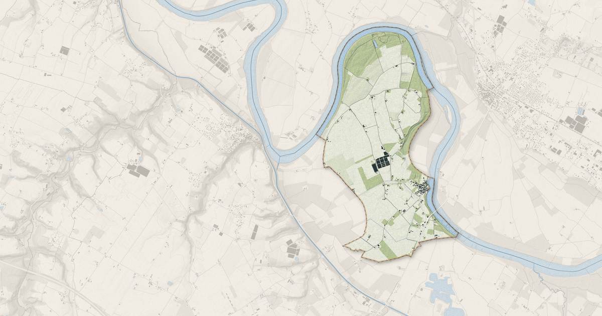 Portrait cartographique de Couthures-sur-Garonne : relief, eau, forêts, bâti et voies, calculés à partir des données de l'IGN