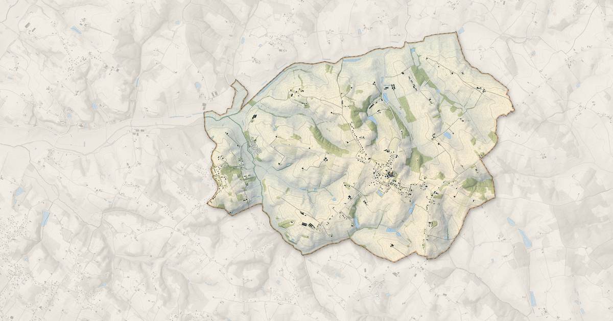 Portrait cartographique de Escassefort : relief, eau, forêts, bâti et voies, calculés à partir des données de l'IGN