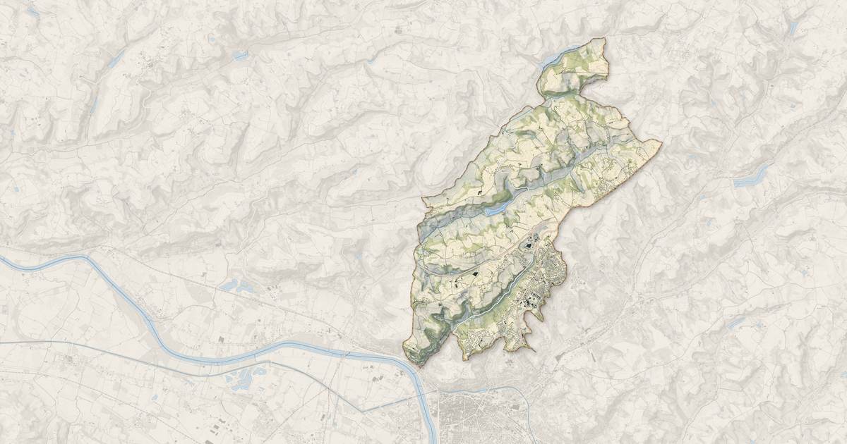 Portrait cartographique de Foulayronnes : relief, eau, forêts, bâti et voies, calculés à partir des données de l'IGN