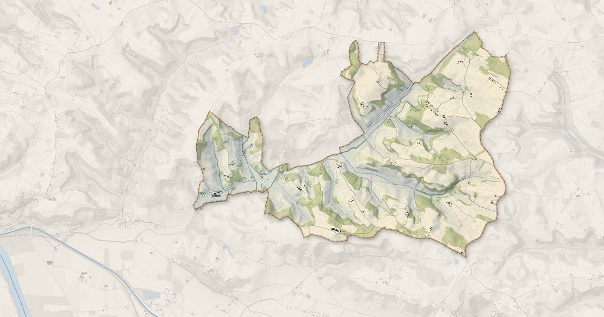 Portrait cartographique de Grayssas : relief, eau, forêts, bâti et voies, calculés à partir des données de l'IGN