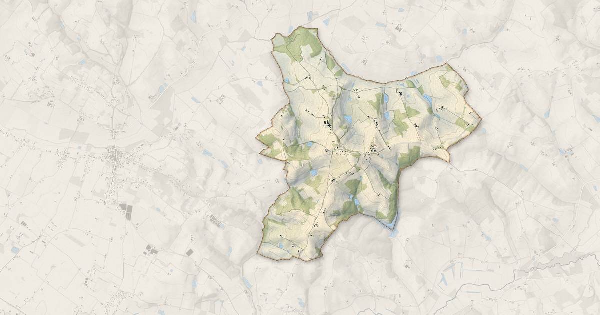 Portrait cartographique de Hautesvignes : relief, eau, forêts, bâti et voies, calculés à partir des données de l'IGN