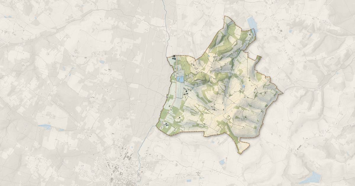 Portrait cartographique de Labastide-Castel-Amouroux : relief, eau, forêts, bâti et voies, calculés à partir des données de l'IGN