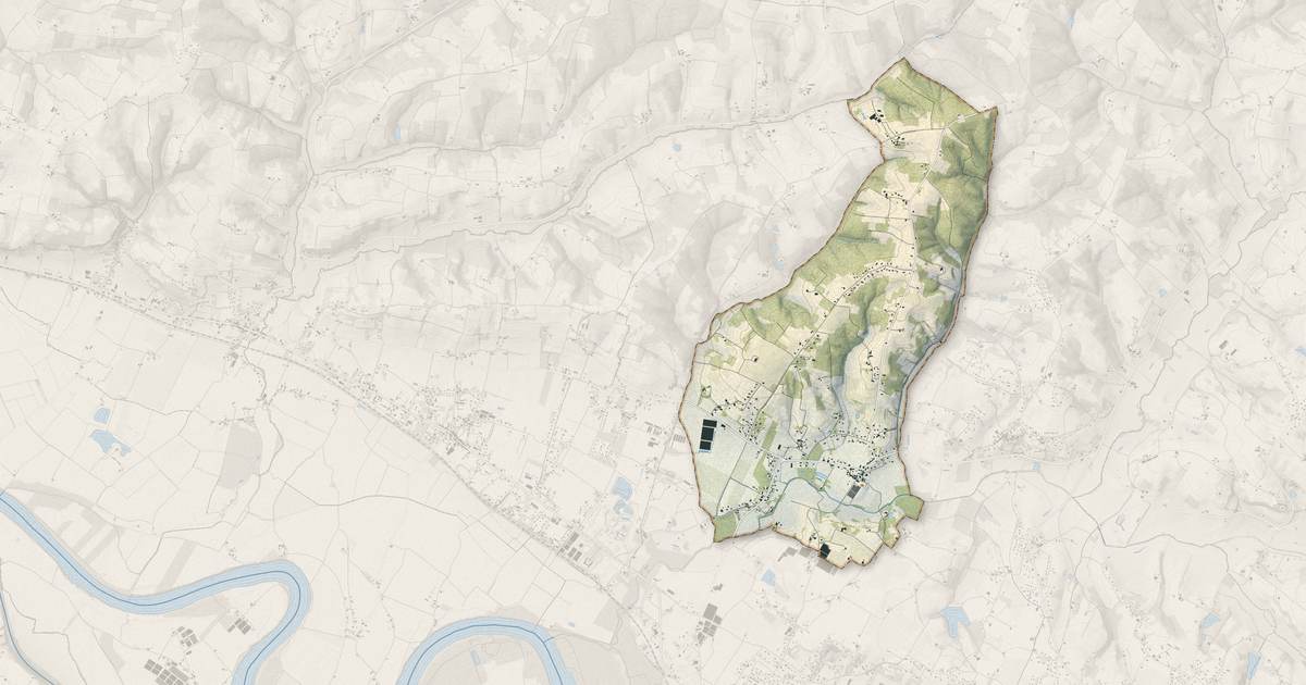 Portrait cartographique de Lagupie : relief, eau, forêts, bâti et voies, calculés à partir des données de l'IGN