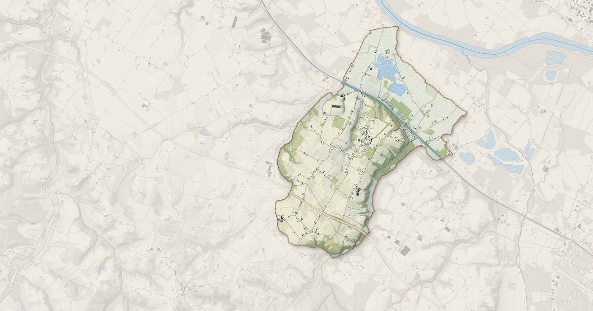Portrait cartographique de Marcellus : relief, eau, forêts, bâti et voies, calculés à partir des données de l'IGN