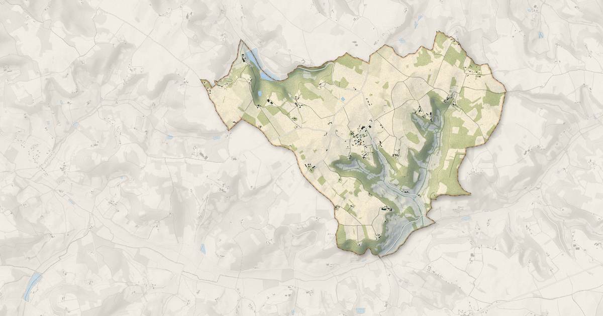 Portrait cartographique de Massoulès : relief, eau, forêts, bâti et voies, calculés à partir des données de l'IGN
