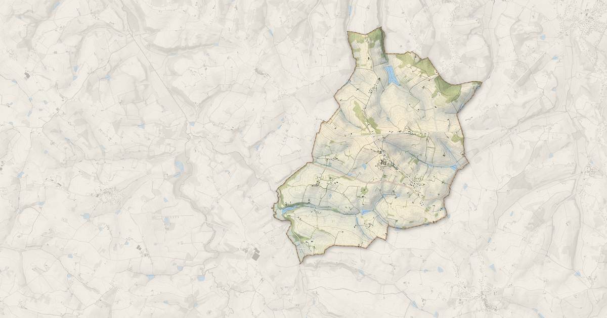 Portrait cartographique de Moncaut : relief, eau, forêts, bâti et voies, calculés à partir des données de l'IGN