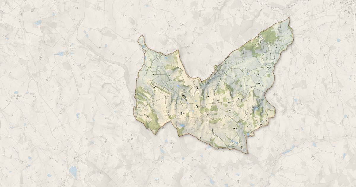 Portrait cartographique de Montaut : relief, eau, forêts, bâti et voies, calculés à partir des données de l'IGN