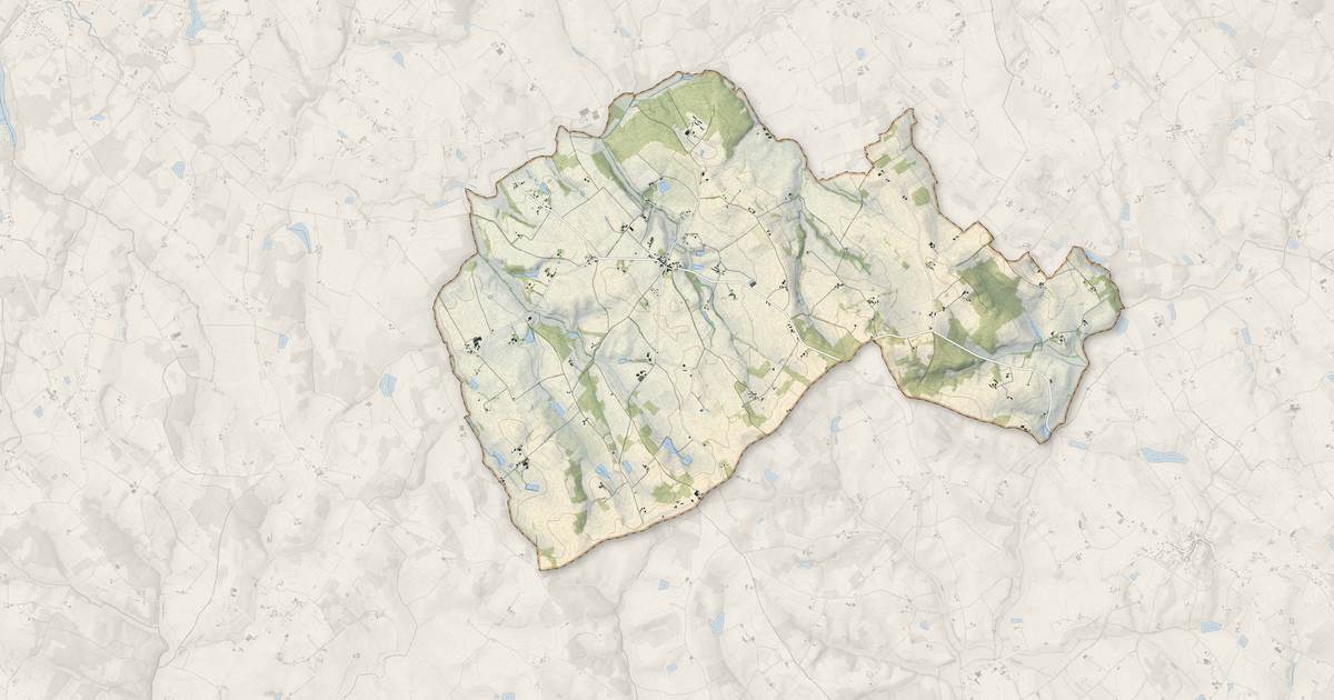 Portrait cartographique de Montignac-de-Lauzun : relief, eau, forêts, bâti et voies, calculés à partir des données de l'IGN