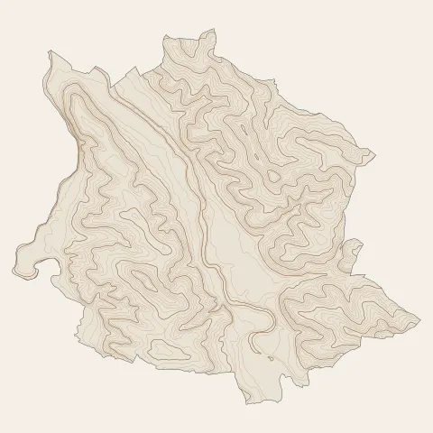 Nérac : courbes de niveau