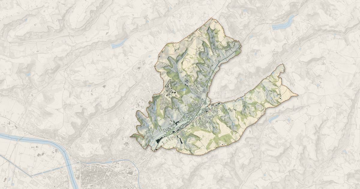 Portrait cartographique de Pont-du-Casse : relief, eau, forêts, bâti et voies, calculés à partir des données de l'IGN