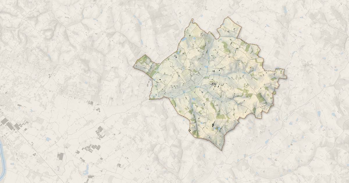 Portrait cartographique de Puymiclan : relief, eau, forêts, bâti et voies, calculés à partir des données de l'IGN