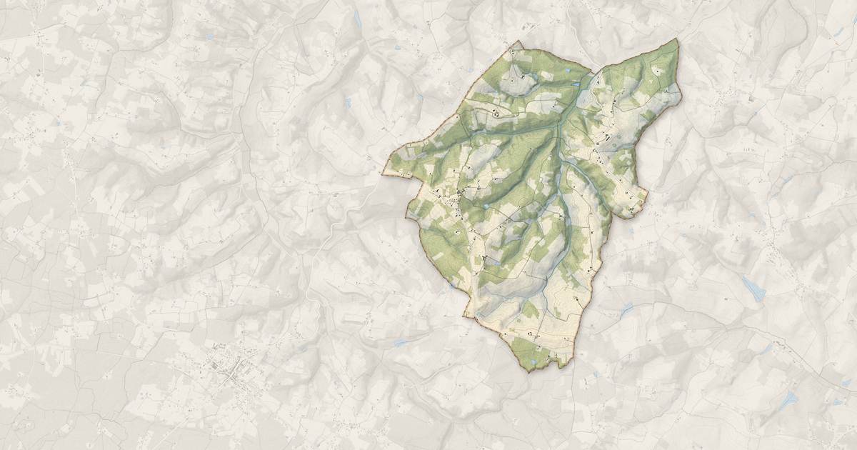 Portrait cartographique de Romestaing : relief, eau, forêts, bâti et voies, calculés à partir des données de l'IGN