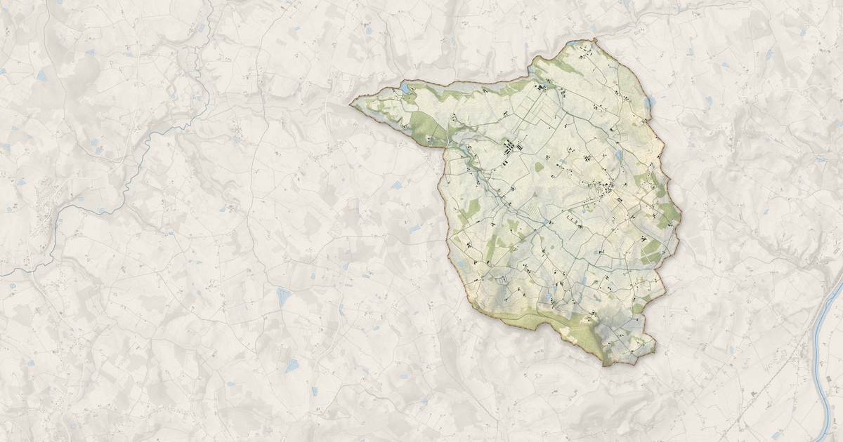 Portrait cartographique de Saint-Aubin : relief, eau, forêts, bâti et voies, calculés à partir des données de l'IGN
