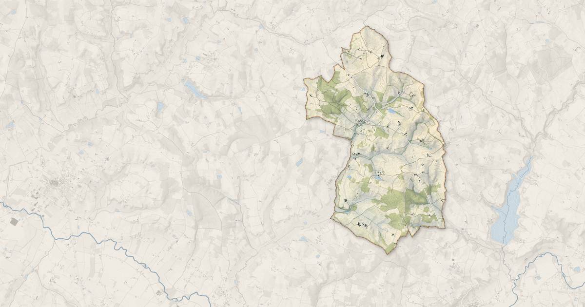 Portrait cartographique de Saint-Jean-de-Duras : relief, eau, forêts, bâti et voies, calculés à partir des données de l'IGN