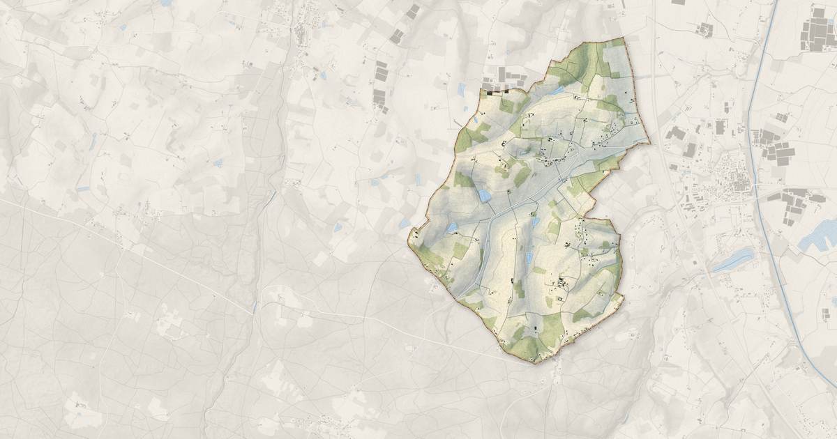 Portrait cartographique de Saint-Léon : relief, eau, forêts, bâti et voies, calculés à partir des données de l'IGN
