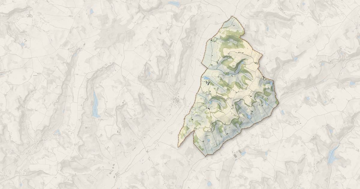 Portrait cartographique de Saint-Martin-de-Beauville : relief, eau, forêts, bâti et voies, calculés à partir des données de l'IGN