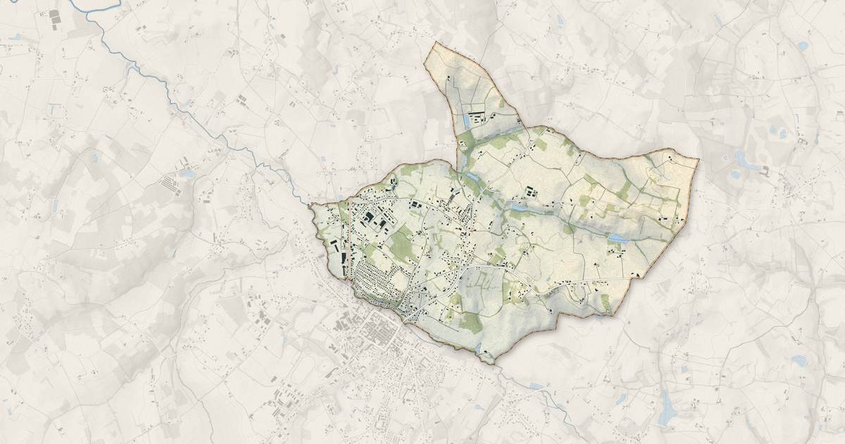 Portrait cartographique de Saint-Pardoux-Isaac : relief, eau, forêts, bâti et voies, calculés à partir des données de l'IGN