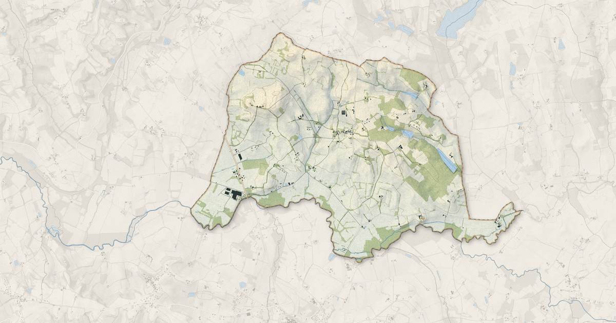 Portrait cartographique de Saint-Quentin-du-Dropt : relief, eau, forêts, bâti et voies, calculés à partir des données de l'IGN