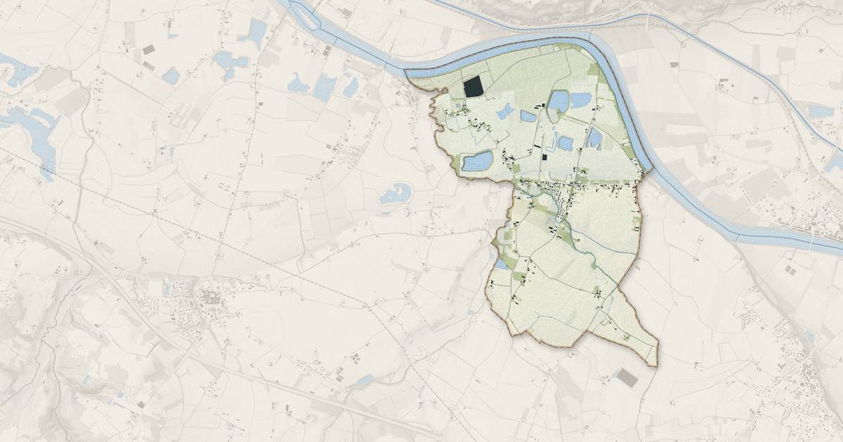 Portrait cartographique de Saint-Sixte : relief, eau, forêts, bâti et voies, calculés à partir des données de l'IGN