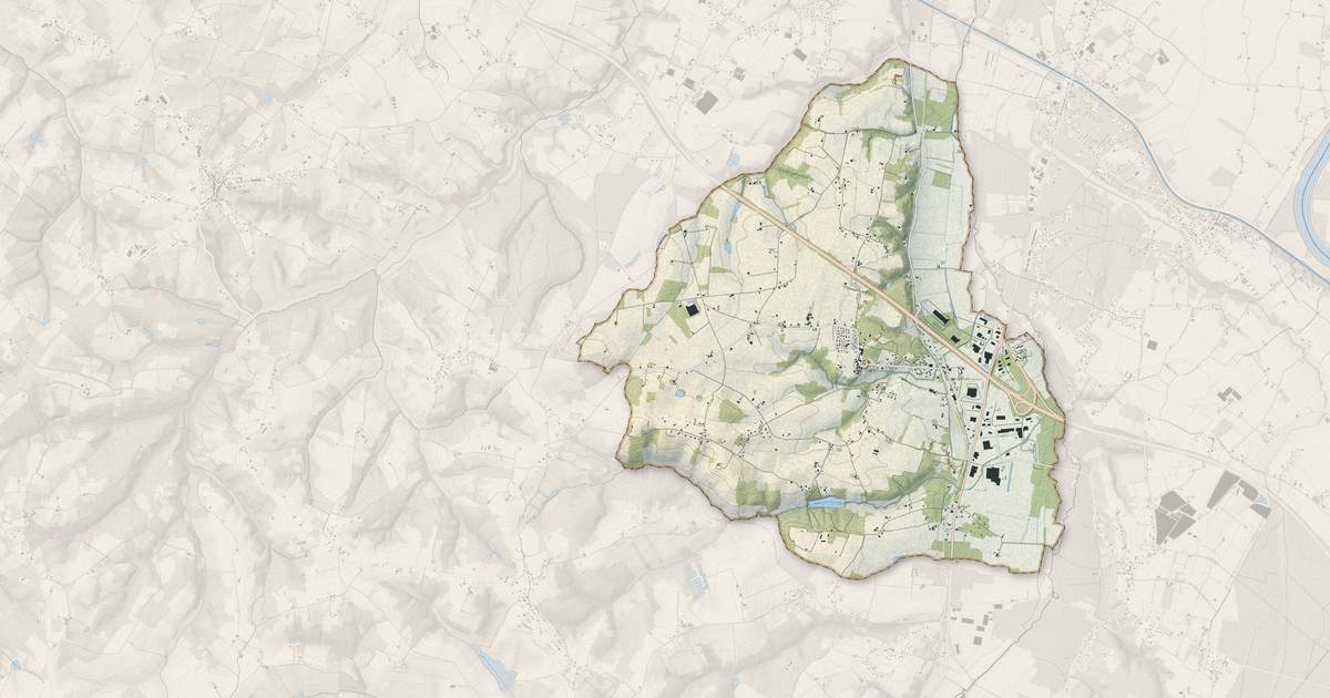 Portrait cartographique de Samazan : relief, eau, forêts, bâti et voies, calculés à partir des données de l'IGN