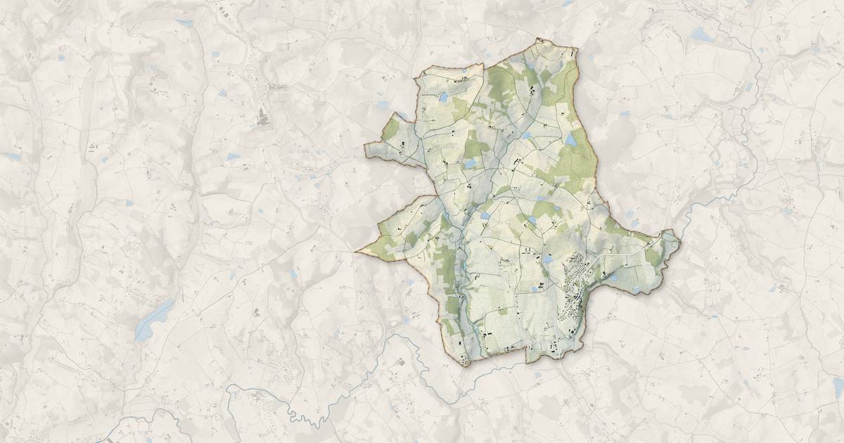 Portrait cartographique de La Sauvetat-sur-Lède : relief, eau, forêts, bâti et voies, calculés à partir des données de l'IGN