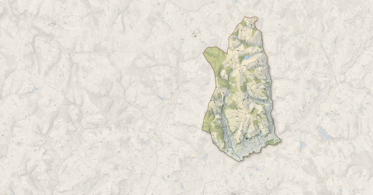 Portrait cartographique de Savignac-de-Duras : relief, eau, forêts, bâti et voies, calculés à partir des données de l'IGN