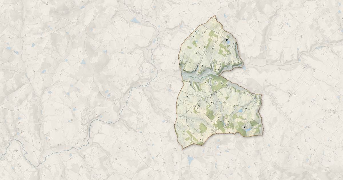 Portrait cartographique de Savignac-sur-Leyze : relief, eau, forêts, bâti et voies, calculés à partir des données de l'IGN