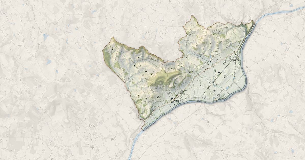 Portrait cartographique de Trentels : relief, eau, forêts, bâti et voies, calculés à partir des données de l'IGN