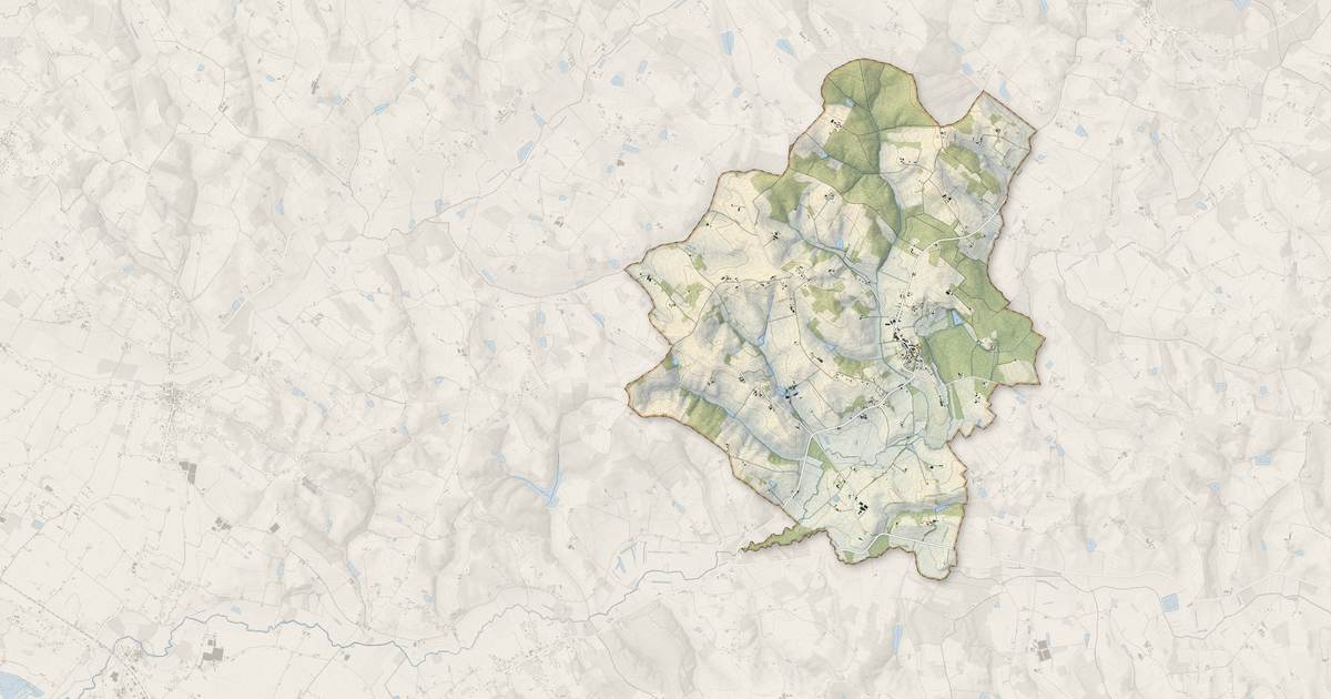 Portrait cartographique de Verteuil-d'Agenais : relief, eau, forêts, bâti et voies, calculés à partir des données de l'IGN