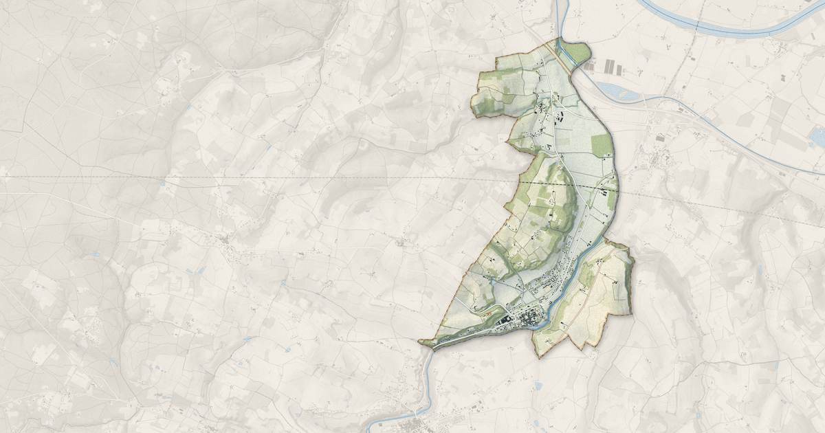 Portrait cartographique de Vianne : relief, eau, forêts, bâti et voies, calculés à partir des données de l'IGN