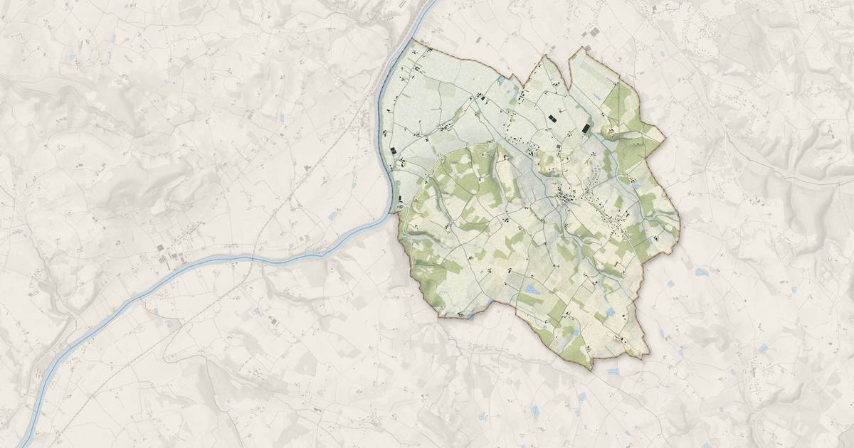 Portrait cartographique de Saint-Georges : relief, eau, forêts, bâti et voies, calculés à partir des données de l'IGN