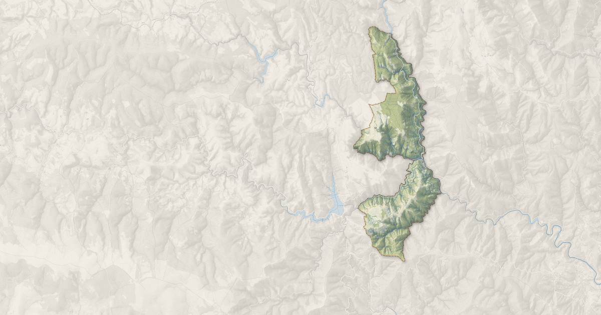 Portrait cartographique de Pied-de-Borne : relief, eau, forêts, bâti et voies, calculés à partir des données de l'IGN