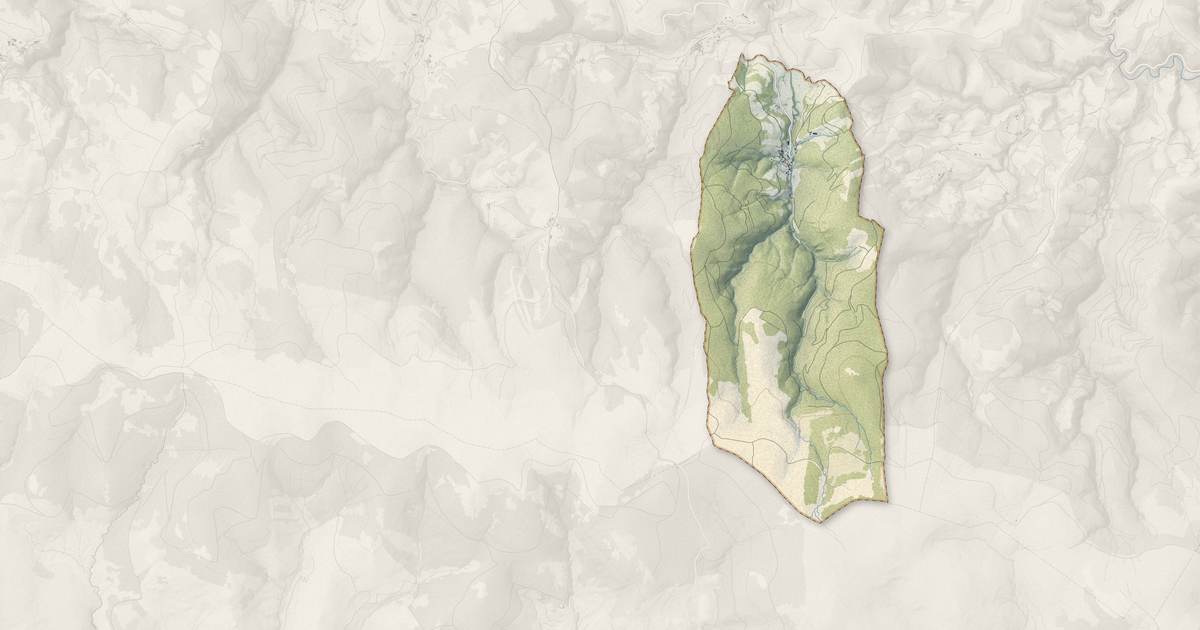 Portrait cartographique de Cubiérettes : relief, eau, forêts, bâti et voies, calculés à partir des données de l'IGN