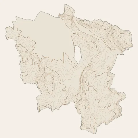 Langogne : courbes de niveau