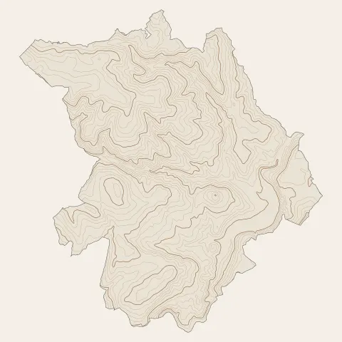 Bourgs sur Colagne : courbes de niveau