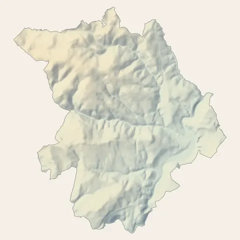 Bourgs sur Colagne : relief